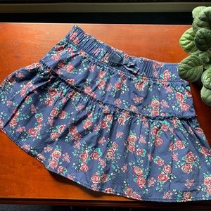 Short floral skirt